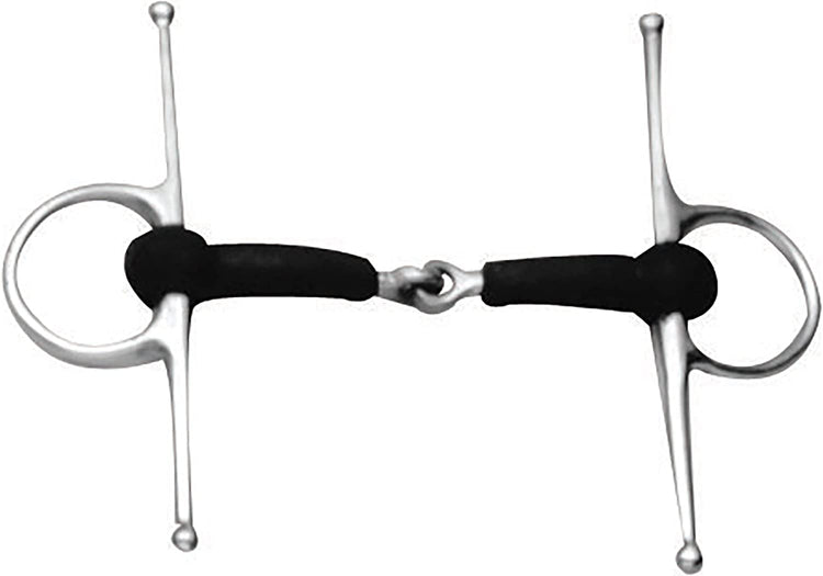 KORSTEEL SLOW TWIST FULL CHEEK EGGBUTT SNAFFLE BIT - 4.75