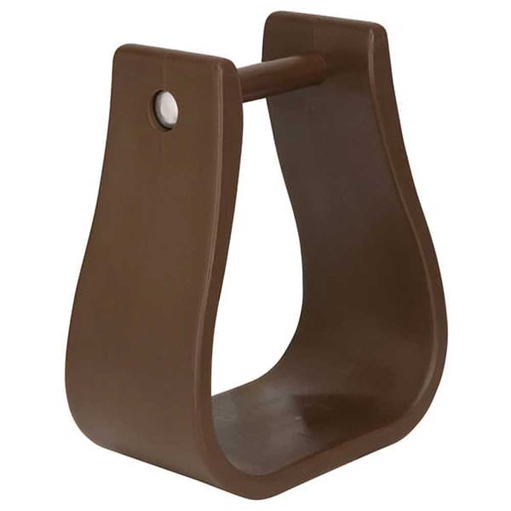 Synthetic Poly Stirrups, Deep Roper Brown