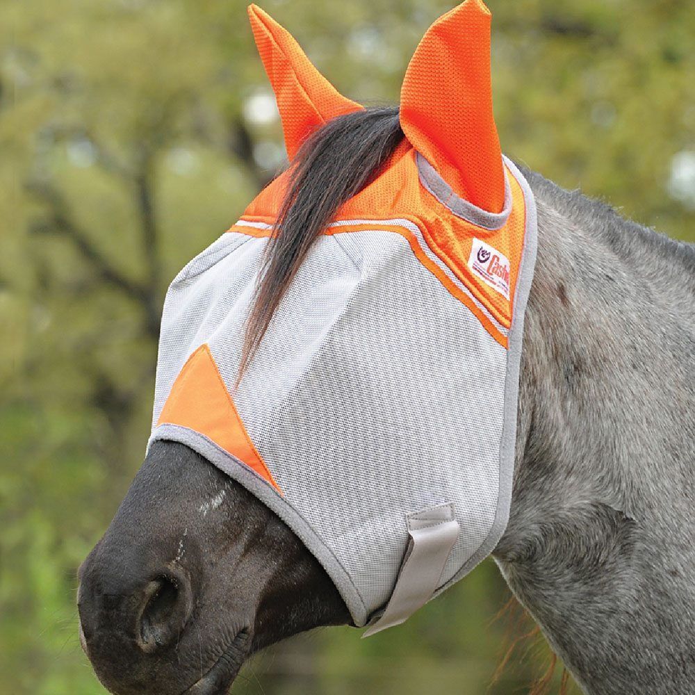 Cashel Crusader Fly Mask Standard with EARS - Orange