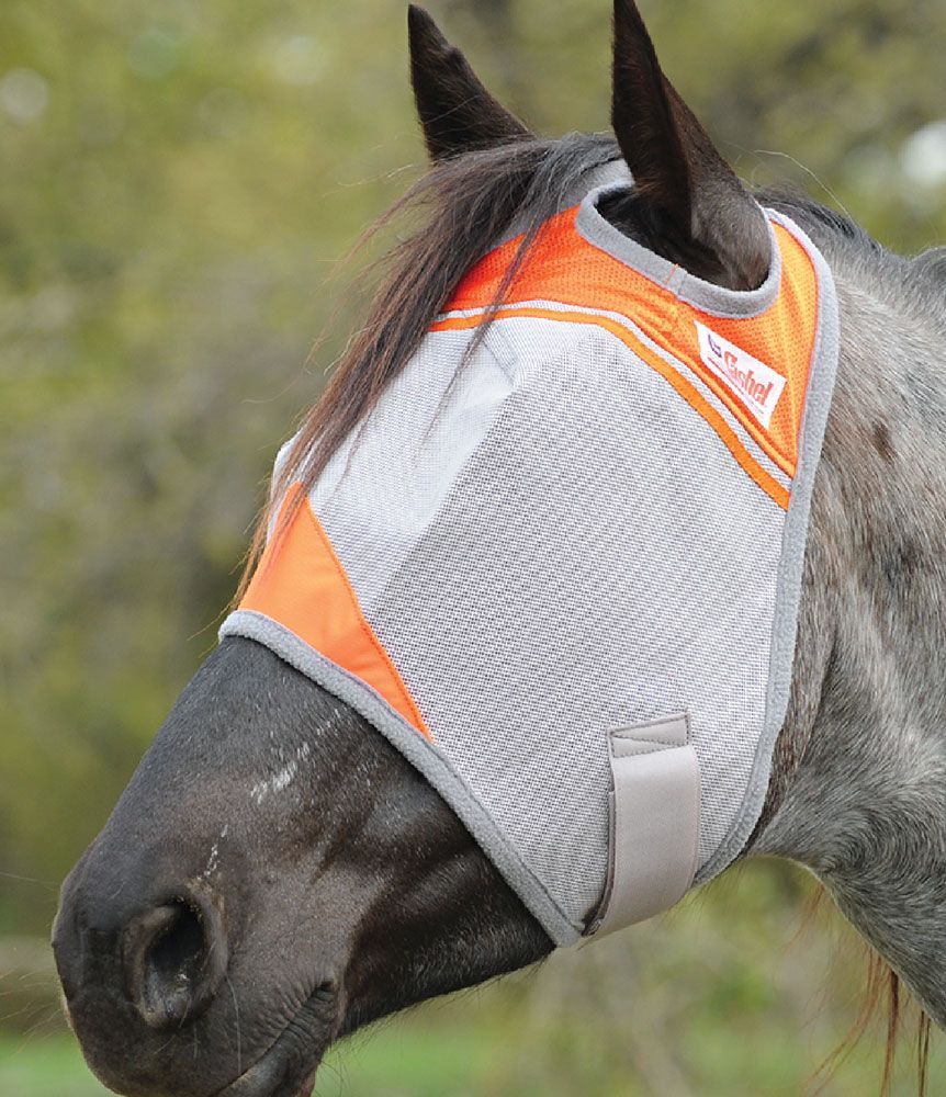 Cashel Crusader Fly Mask Standard NO EARS - Orange