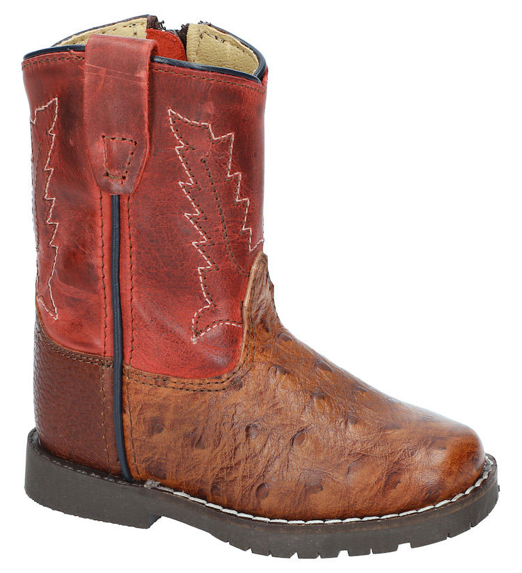 SMOKY MOUNTAIN BOOTS AUTRY Western Boots -3057T - Cognac/Red - Toddler