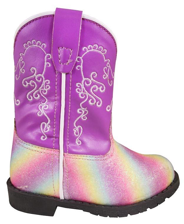 SMOKY MOUNTAIN BOOTS Hopalong Western Boots -3227T - RAINBOW/ORCHID - Toddler