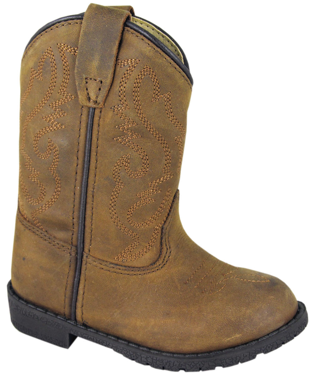 SMOKY MOUNTAIN BOOTS Hopalong Western Boots -3234 - Distress Brown - Toddler