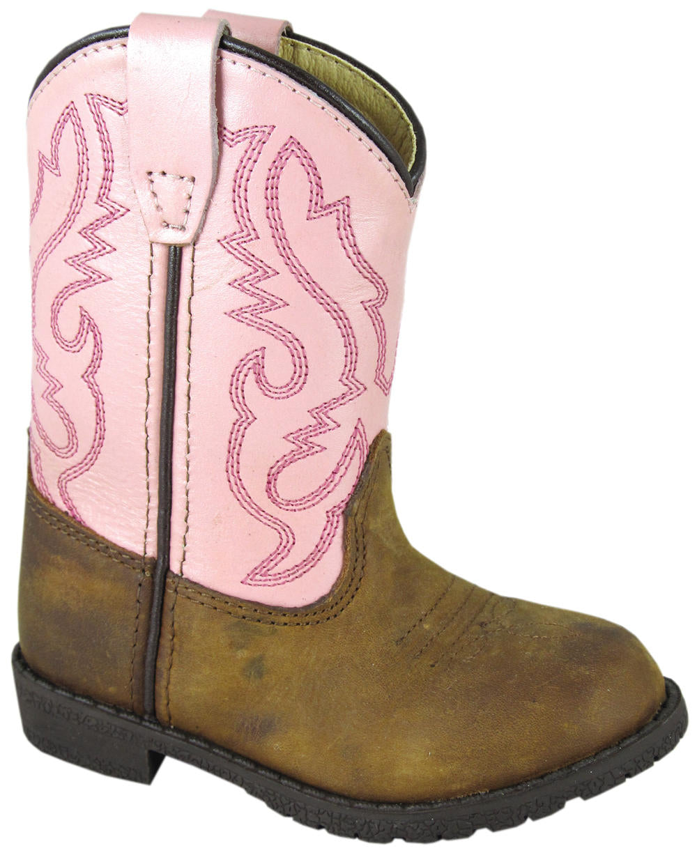 SMOKY MOUNTAIN BOOTS Hopalong Western Boots -3246 - Distress Brown/Pink - Toddler