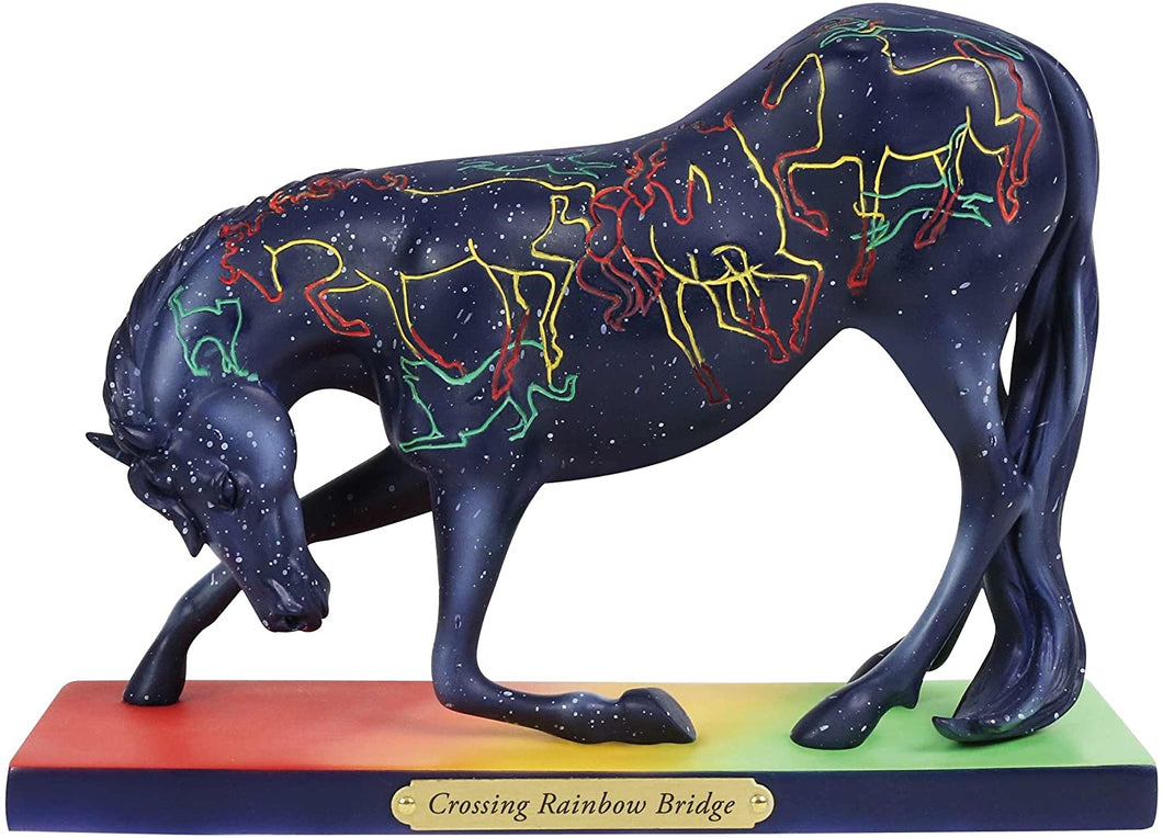 Painted Ponies Crossing Rainbow Bridge Horse Figurine