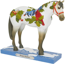 Load image into Gallery viewer, Painted Ponies Xmas Winter Feathers Christmas Horse Figurine
