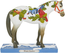 Load image into Gallery viewer, Painted Ponies Xmas Winter Feathers Christmas Horse Figurine
