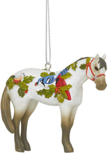 Load image into Gallery viewer, Painted Ponies Xmas Winter Feathers Christmas Horse Ornament
