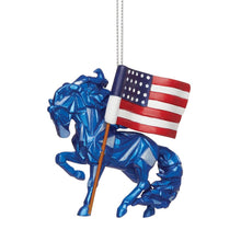 Load image into Gallery viewer, Painted Ponies Wild Blue Remembering 9/11 Horse Ornament
