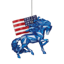 Load image into Gallery viewer, Painted Ponies Wild Blue Remembering 9/11 Horse Ornament
