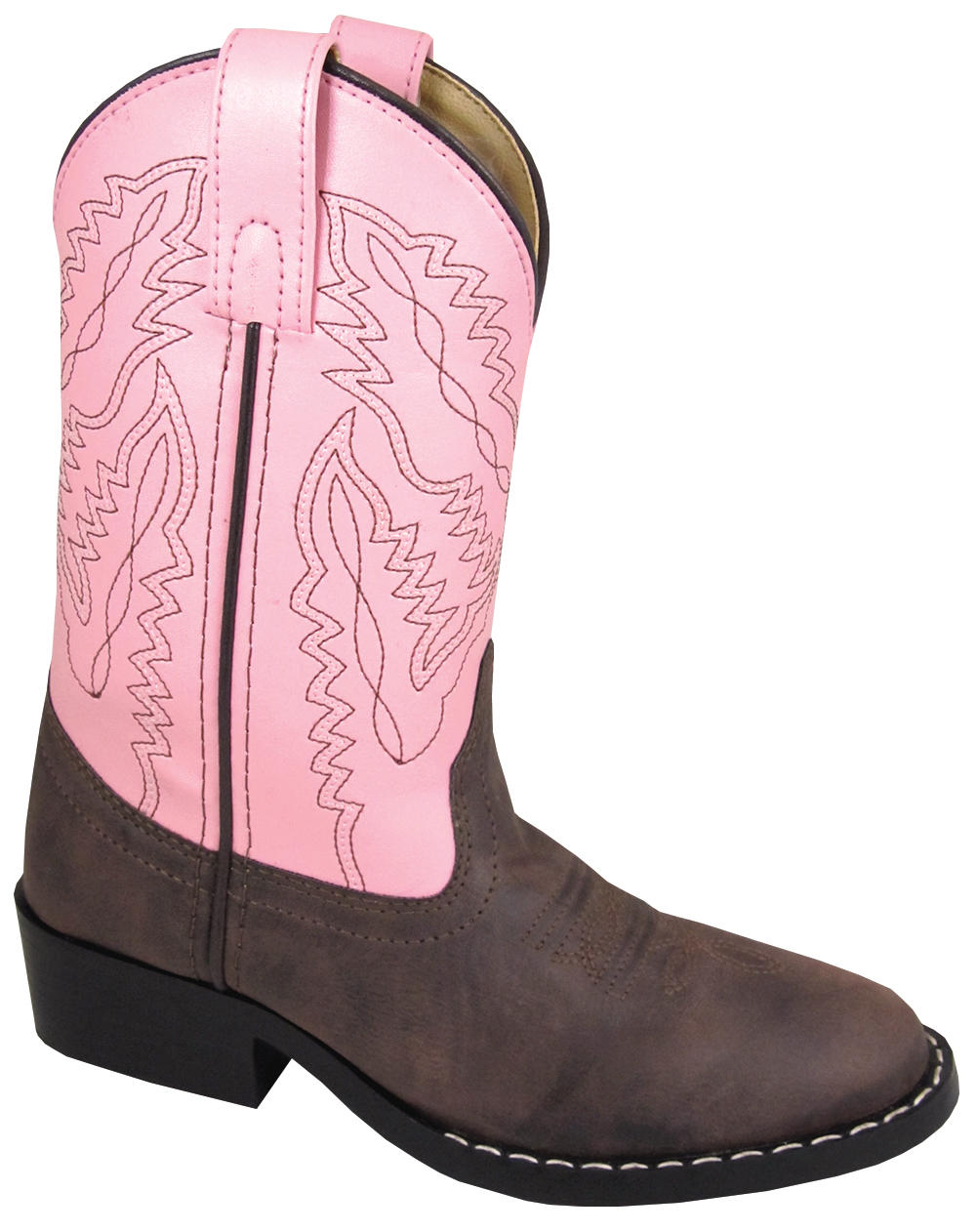 SMOKY MOUNTAIN BOOTS Monterey Western Boots -1574 - Brown/Pink - Toddler / Youth