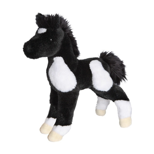 Douglas Runner Black & White Paint Horse Foal Plush