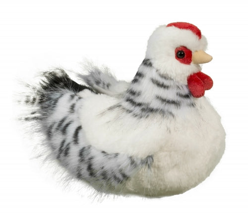 Douglas Salty Black & White Hen Chicken Plush